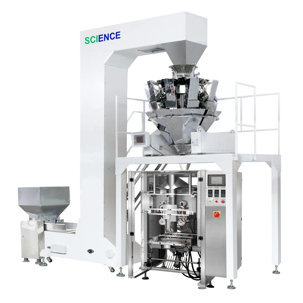Nueva condición de grano / nueces / chips de gránulos de forma vertical, llenado y sellado de la máquina de embalaje