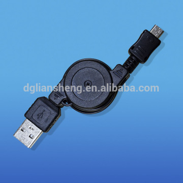 Logo Custom Retractable USB Cable, Custom USB Retractable Charger Cables