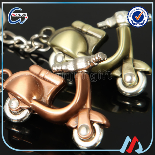 Zinc alloy custom plating nickel metal car logo keychain promotion