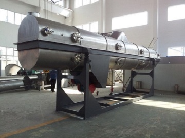 Vibrating fluidized bed dryer with low noise