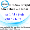 Shenzhen naar Dubai Ocean Freight Shipping Tijdschema