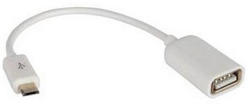 Micro USB OTG Adapter white/Black Cabletolink