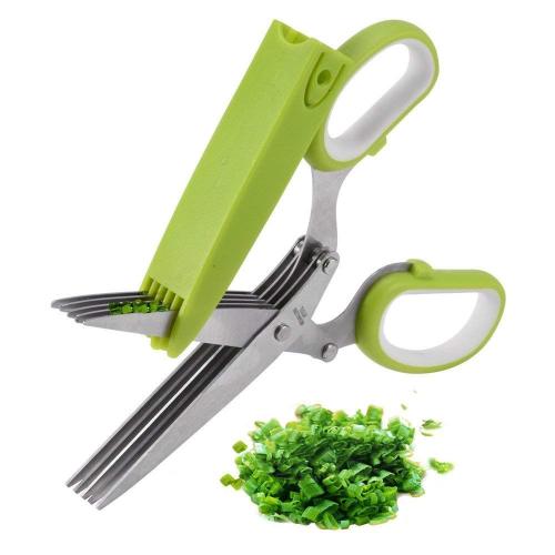 Herb Scissors Kitchen Cutting Shear with Safety Cover