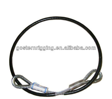 high strength plastic coated steel wire rope sling