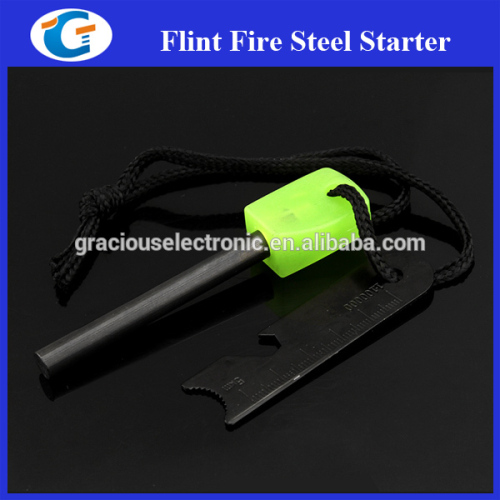 glow in dark green handle fire flint with multi striker
