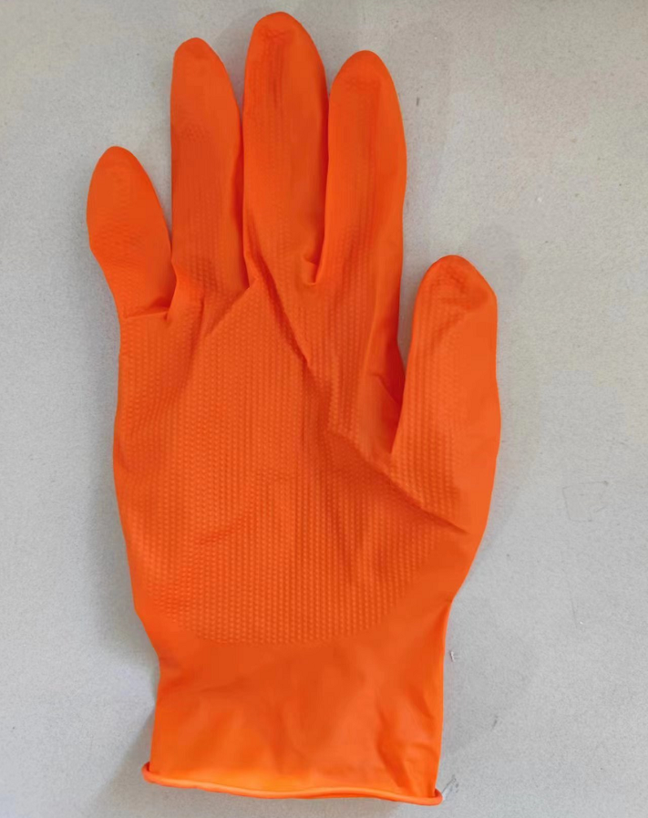 Nitrile Diamond Pattern Oil Resistant Gloves Work Safety Gloves Custom Color Box Waterproof Gloves