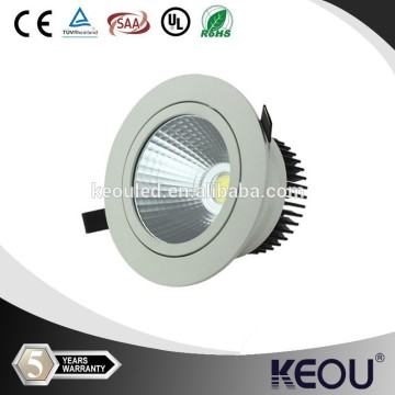 sharp chip 90mm cutout led cob downlight 12w , dimmable cob led 12w downlight
