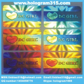 Dot matrix hologram sticker label