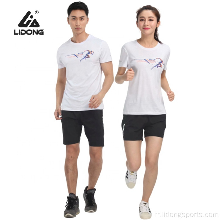 Wholesale ajustement Jogging en plein air Exécution de T-shirt Tshirt