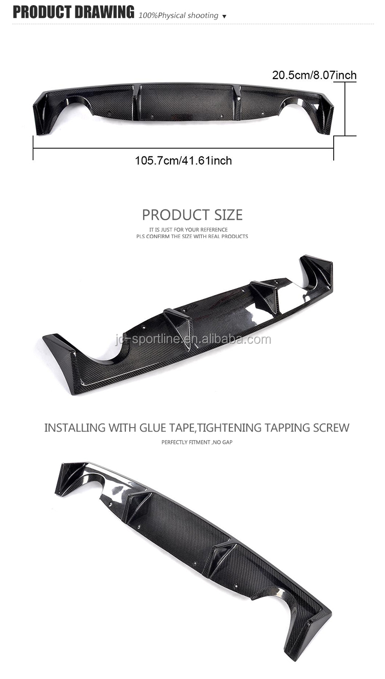 Carbon Fiber 350Z Rear Diffuser for Nissan 350Z Z33 2003-2006