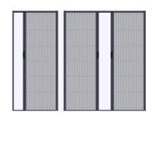 Invisible plisse insect door sliding pleated fly screen