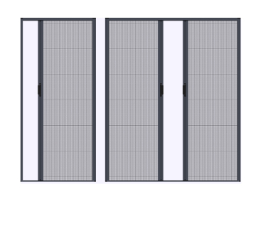 Invisible plisse insect door sliding pleated fly screen