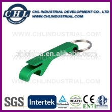 Promotional bottle opener key ring with PVC coated