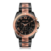 chronograph quartz watch wholesale stainless steel case
