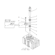 Valódi Komatsu SAA6D170 motor injektor 6560-11-1414