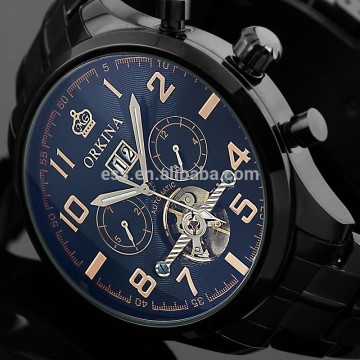 Men's Classical Automatic Wrist Watch Luxury Automatic Watches Real Leather Watch High Quality WM372