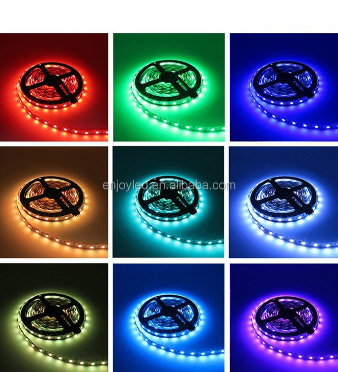 Amazon popular 10 meters IP65 12V low voltage 5050RGB light with 44 key infrared controller LED set