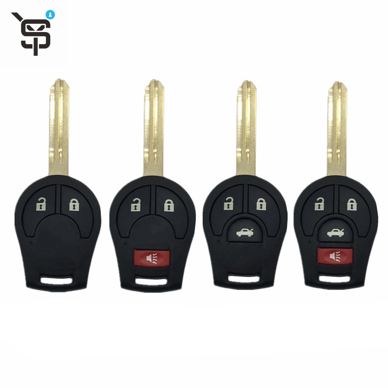 Factory price black custom car keys 2/3/4 button keys for car with 315/433 mhz ID46 chip
