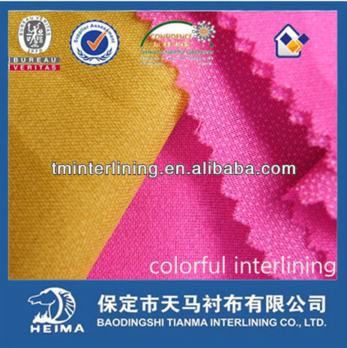 Plain Weave Woven Interlining fabric adhesive fusible