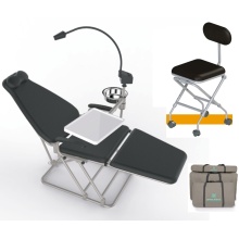 Портативное стоматологическое кресло с табуреткой и светодиодной подсветкой
