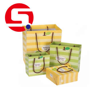 Paper shopping bags with handles wholesale