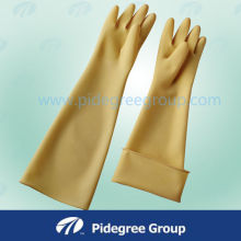 Yellow Durable High Risk Gloves Beaded Cuff For Heavy Duty Industrial