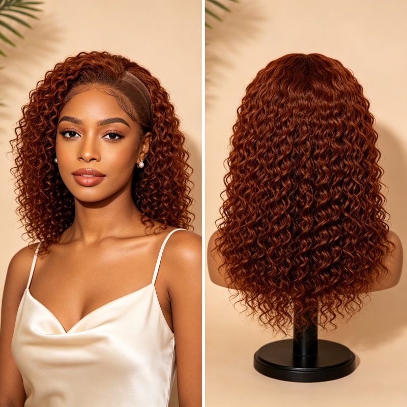 12 Inch 13x4 HD Lace Frontal Kinky Curls 150% Density 30 Human Hair Glueless Wig
