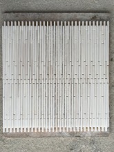 High class white marble mosaic tiles , strips mosaic wall tiles