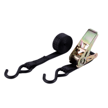 Steel Buckle Black Strap Ratchet Tie-Down for Vehicles