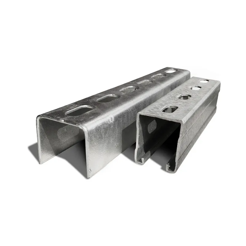 Carbon Steel Hot Dipped Galvanized / Aluminum Solar Mounting System C Channel for Roof Mounting