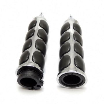 Motorcycle Handlebar Grips: FGLWG130 1 Inch Fit for GL Shadow, Rebel, Sabre, VTX Models (VT 750, 1300, 1800)