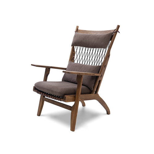 Sala de estar Wegner pp129 Web Chaise Lounge Chair