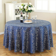 Colored crochet round tablecloth