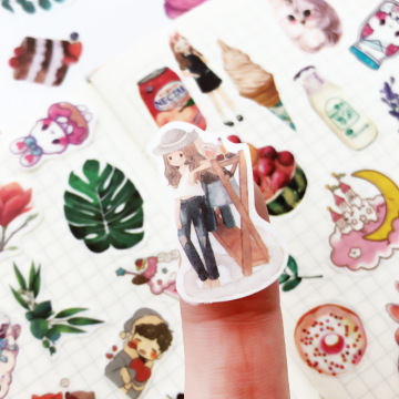 Creative Kawaii Washi Sticker Set for DIY Phone and Notebook Decoration