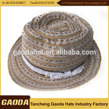 fedora hat with white band