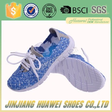 Best selling woven elastic shoes women casual shoes