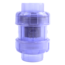 Clear Double Union Ball Check Valve