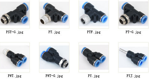 KLQD Brand NPT Thread Pneumatic Fitting Custom Type With Black Button PC3/8-NO2