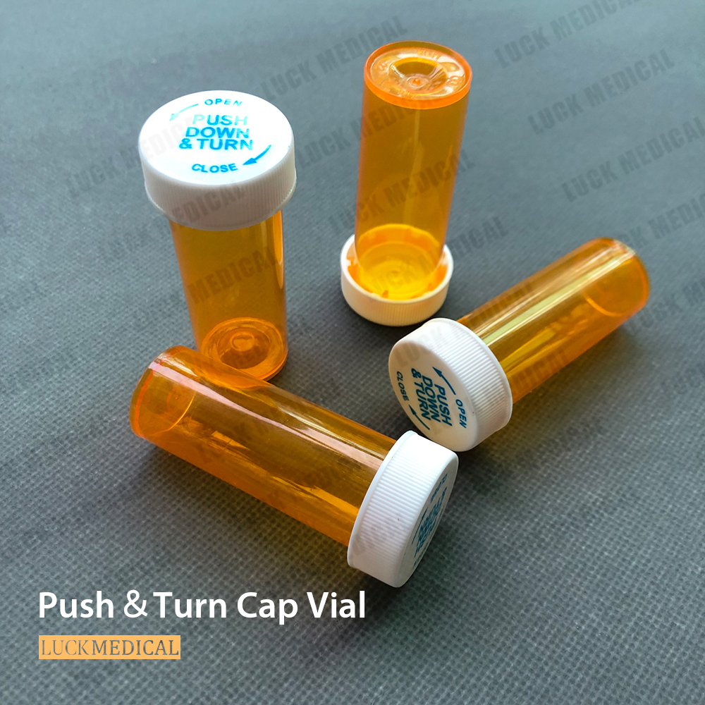 Vial Push &amp; Turn Cap résistant aux enfants