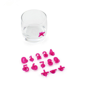 Custom Silicone Suction Wine Glass Cup Markers