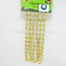 Fashion plastic beaded necklace , easter decorative golden necklace , bead necklace