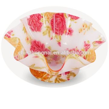 2017 Fashional High Foot Round Tranparent Acrylic Fruit Plate Dry Fruit Plate