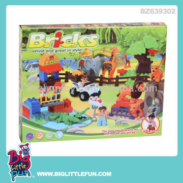 Intelligent building brick, block happy family little ranch