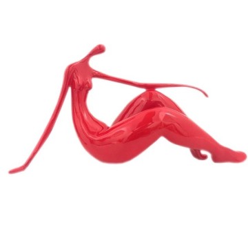 Living Decoration Figure Sculpture Resin Woman Red Statue