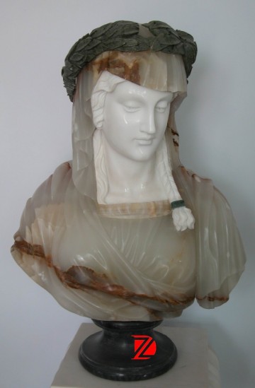 Hand Craved woman head sculpture