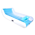 PVC transparante opblaasbare meubels blauwe lounge stoel