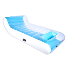 PVC Transparent Inflatable Furniture Blue Lounge Chair