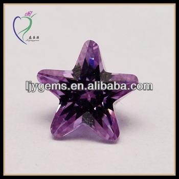 purple star shape diamond glamour cz