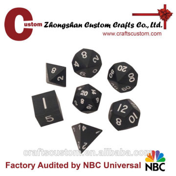 Custom RPG metal zinc games dice