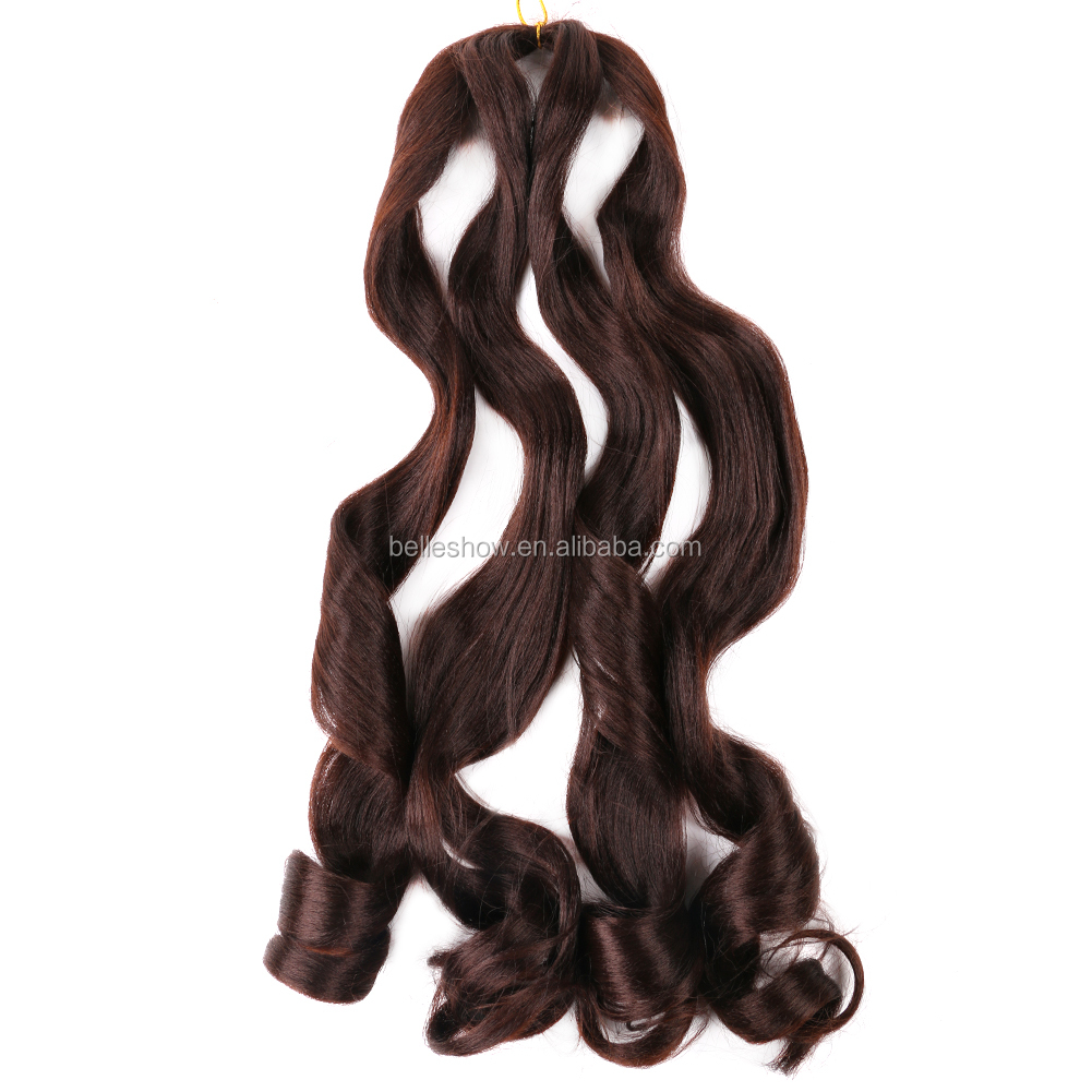 Hot sell  Synthetic deep hair bulk crochet curl  braids 150g spiral curly hair french curl synthetic wavy braiding hair